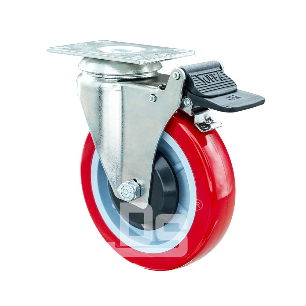 轻型脚轮PVC双刹车脚轮（DS20系列）