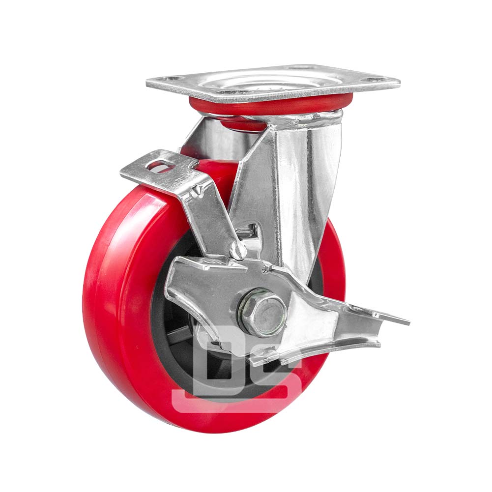 中重型脚轮TPU不锈钢刹车脚轮（DS34系列）