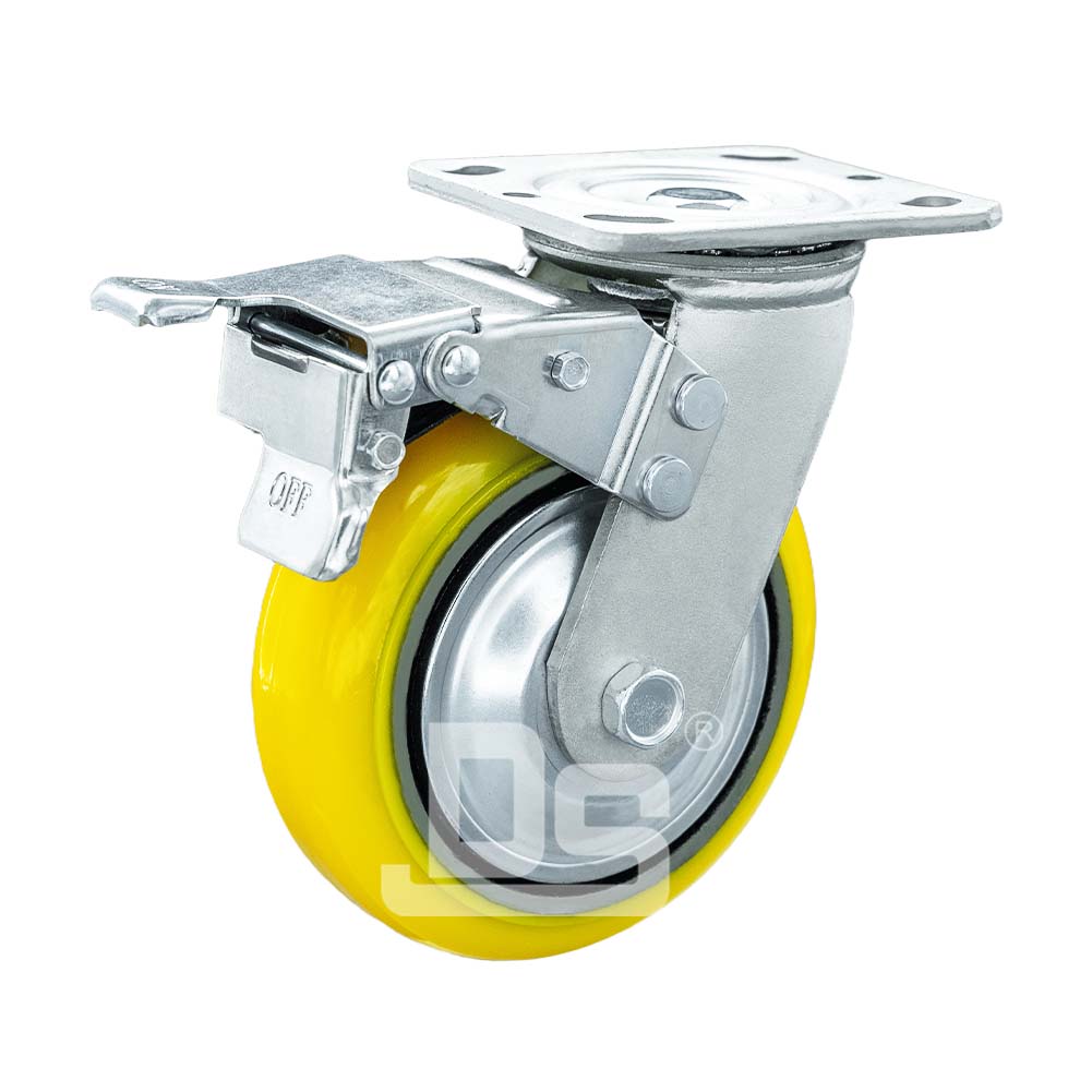 重型脚轮聚氨酯轮双刹车脚轮（DS41系列）