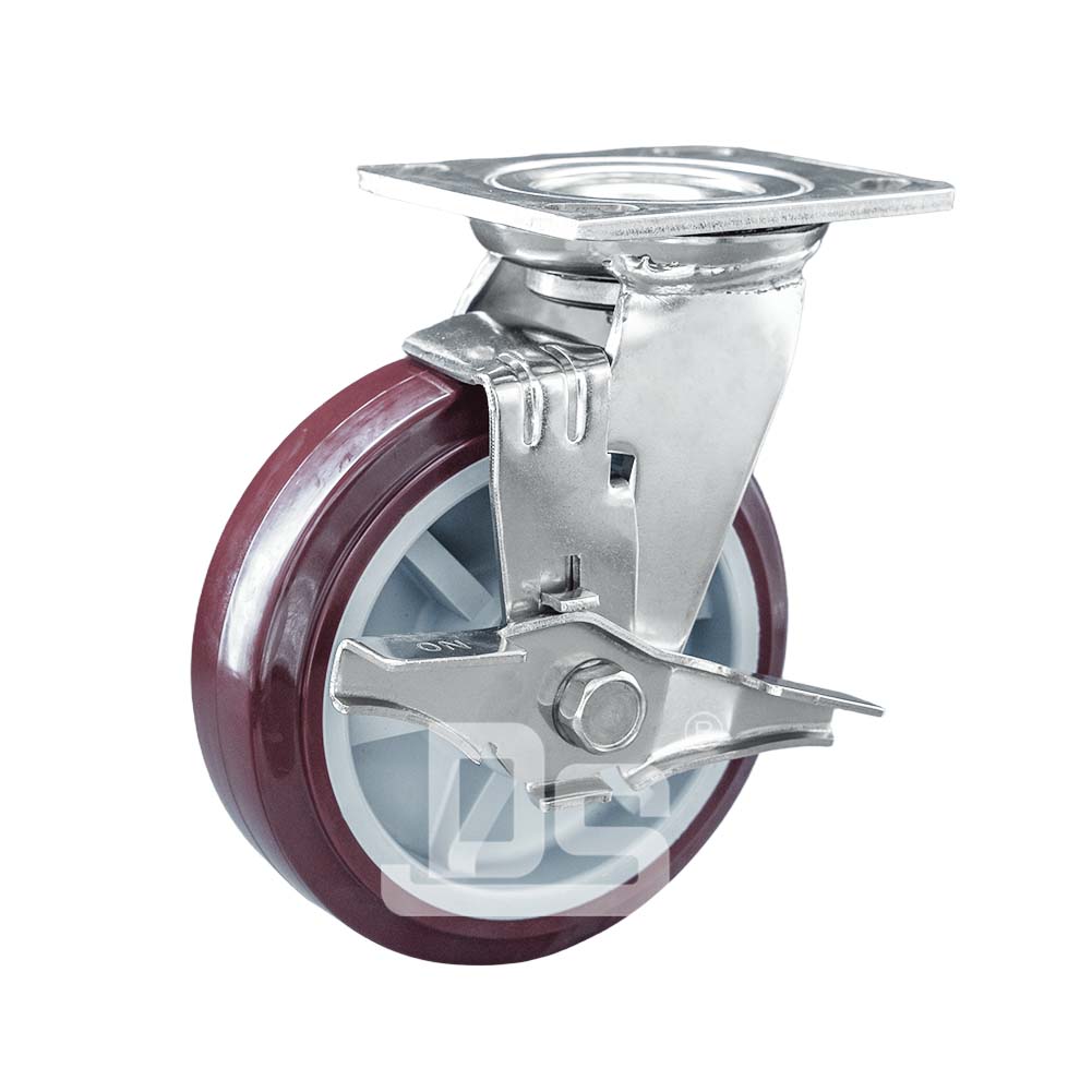 重型脚轮TPU不锈钢刹车脚轮（DS40系列）