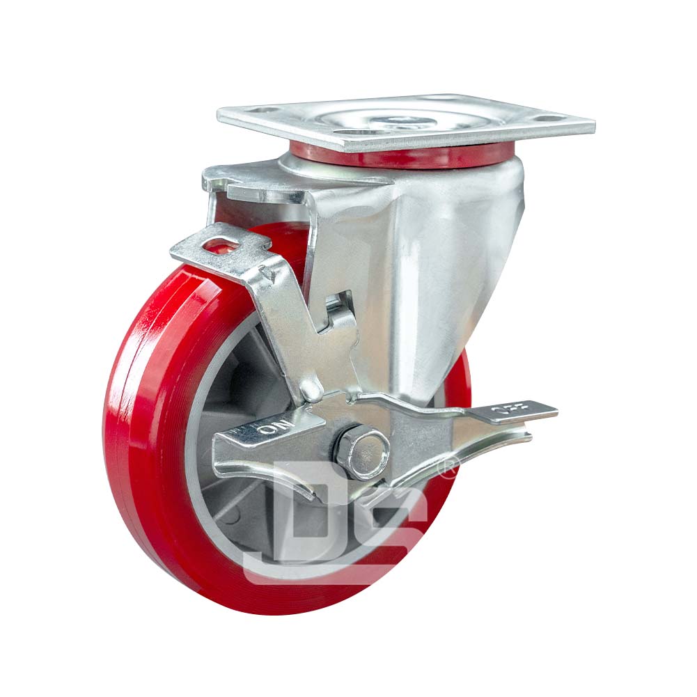 重型脚轮铝芯聚氨酯刹车脚轮（TQ40系列）